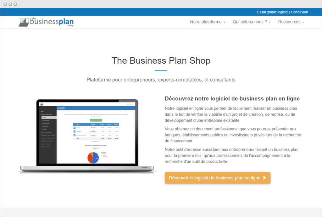 logiciel creation business plan
